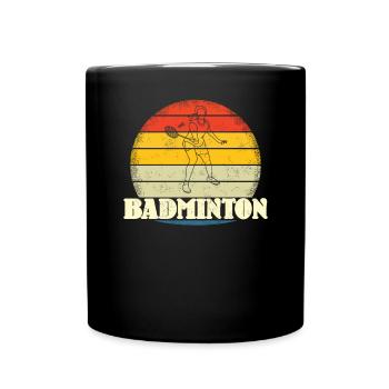 Badminton Spieler Geschenkidee Design - Tasse einfarbig - Schwarz - Vorne