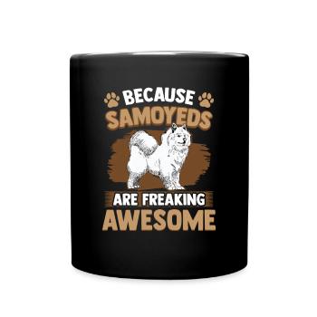 Samojede sind fantastisch Samojedenspitz - Tasse einfarbig - Schwarz - Vorne