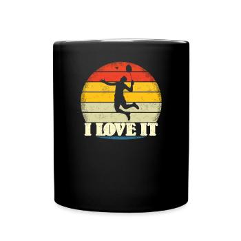 Badminton Spieler Geschenkidee Design - Tasse einfarbig - Schwarz - Vorne