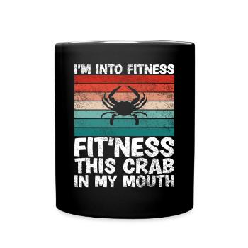 Je suis en forme ce crabe dans ma bouche - Mug uni - noir - Devant