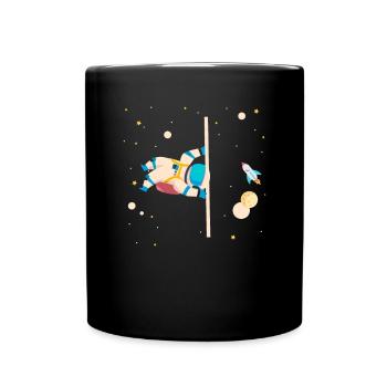 Calisthenics Astronaut Fitness Workout Exercise - Full Colour Mug - black - Front