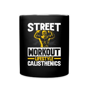 Street Workout Lifestyle Fitness Calisthenics - Full Colour Mug - black - Front