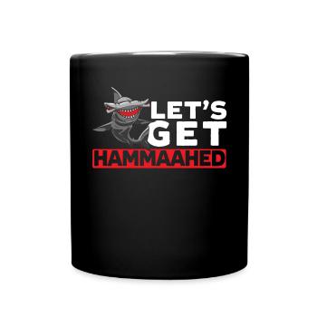 Lasst uns Hammaahed Hammerhai-Liebhaber bekommen - Tasse einfarbig - Schwarz - Vorne
