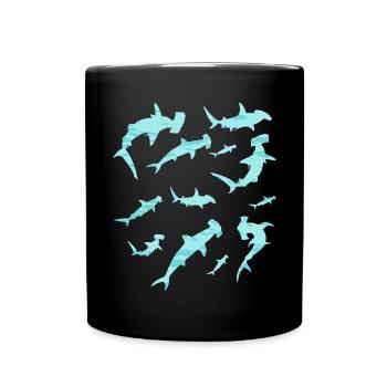 Requin-marteau Biologie marine Animal sous-marin - Mug uni - noir - Devant