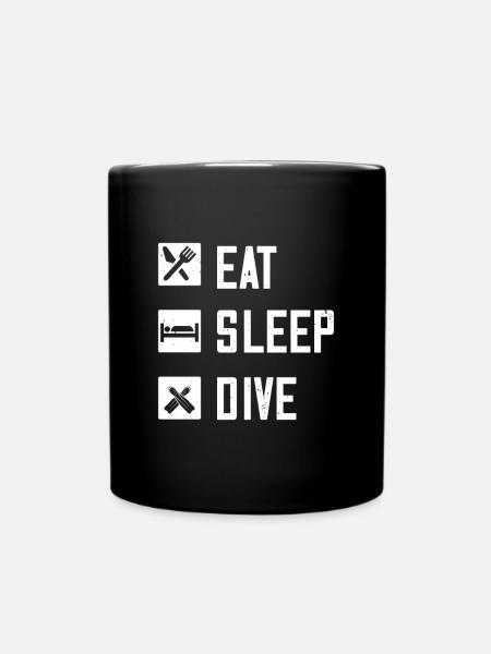 Essen Schlaftauchen - Tasse einfarbig - Schwarz