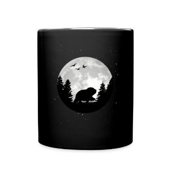 Wombat Mond - Tasse einfarbig - Schwarz - Vorne