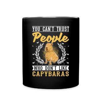 Capybara Gift Capibara - Full Colour Mug - black - Front