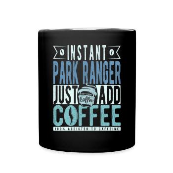 Parking attendant coffee saying - Full Colour Mug - black - Front