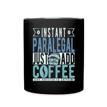 Café parajuriste dicton - Mug uni - noir - Devant