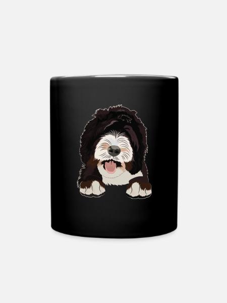 Sheepadoodle Dog Gift - Full Colour Mug - black
