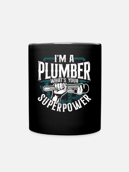 Plombier de plomberie vintage Je suis un - Mug uni - noir