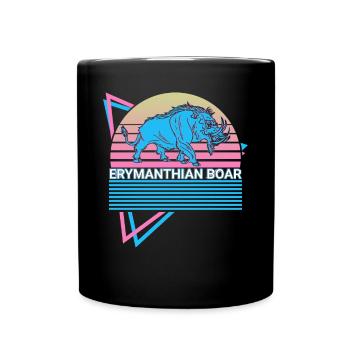 Sanglier érymanthien créature mythique grecque - Mug uni - noir - Devant