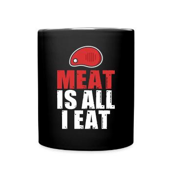 BBQ Grill Beef Meat Lovers Gifts - Full Colour Mug - black - Front