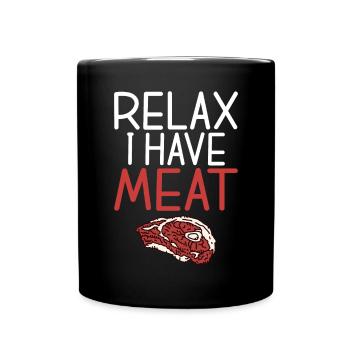 BBQ Grill Beef Meat Lovers Gifts - Full Colour Mug - black - Front