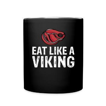 BBQ Grill Rindfleisch Liebhaber Geschenke - Tasse einfarbig - Schwarz - Vorne