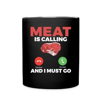 BBQ Grill Beef Meat Lovers Gifts - Full Colour Mug - black - Front