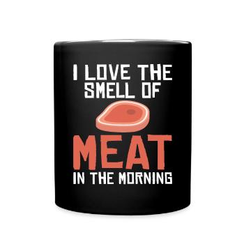 BBQ Grill Rindfleisch Liebhaber Geschenke - Tasse einfarbig - Schwarz - Vorne