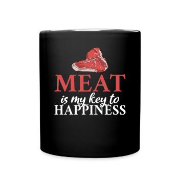 BBQ Grill Beef Meat Lovers Gifts - Full Colour Mug - black - Front