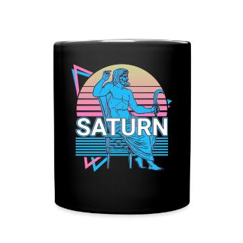 Saturne Dieu du Temps Mythologie romaine antique Re - Mug uni - noir - Devant
