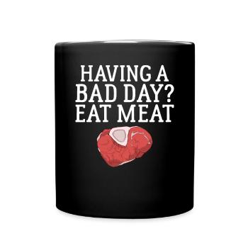 BBQ Grill Beef Meat Lovers Gifts - Full Colour Mug - black - Front