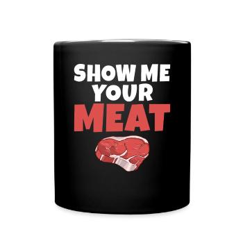 BBQ Grill Beef Meat Lovers Gifts - Full Colour Mug - black - Front