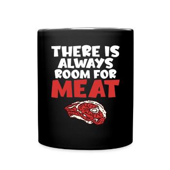 BBQ Grill Rindfleisch Liebhaber Geschenke - Tasse einfarbig - Schwarz - Vorne