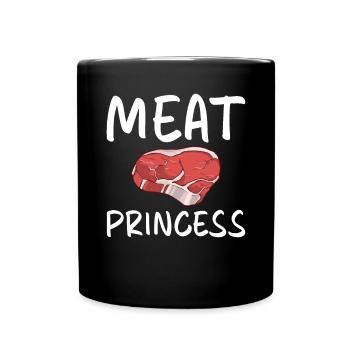 BBQ Grill Rindfleisch Liebhaber Geschenke - Tasse einfarbig - Schwarz - Vorne