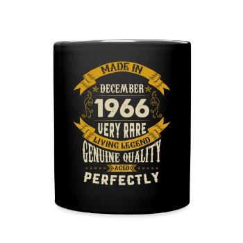 Décembre 1966 Millésime anniversaire - Mug uni - noir - Devant