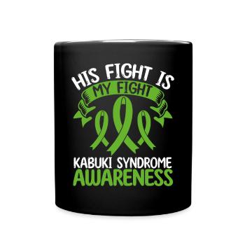 Kabuki Syndrome Ribbon Month His Fight is my Fight - Tasse einfarbig - Schwarz - Vorne