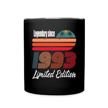 30e anniversaire né en 1993 Légendaire depuis 1993 - Mug uni - noir - Devant