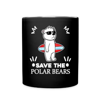 Polar Bear Polar Bear - Full Colour Mug - black - Front