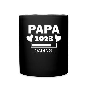 Vater 2023 - Papa 2023 loading - Papa werden - Tasse einfarbig - Schwarz - Vorne