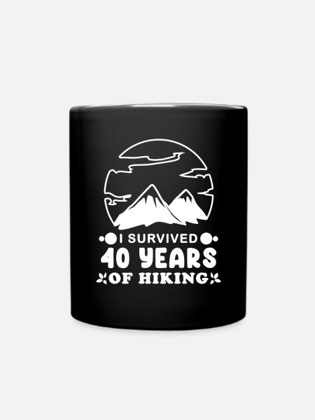 Wandern 40. Geburtstag Wanderer 40 Jahre alt - Tasse einfarbig - Schwarz