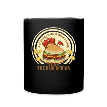 A burger chain is more stable than the blockchain - Full Colour Mug - black - Front