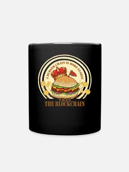Une chaîne de burgers est plus stable que la blockchain - Mug uni - noir