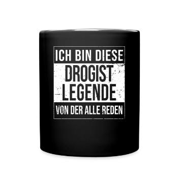 Apotheker Geburtstag geboren Legende Drogist - Tasse einfarbig - Schwarz - Vorne