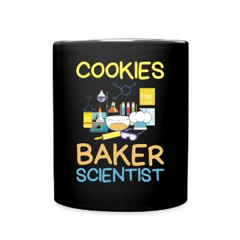 Cookies Baker Scientist Chemistry Kitchen utensils - Full Colour Mug - black - Front