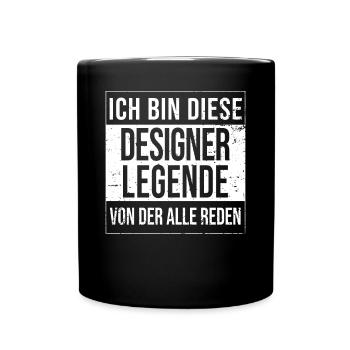 Illustrator Geburtstag geboren Legende Designer - Tasse einfarbig - Schwarz - Vorne