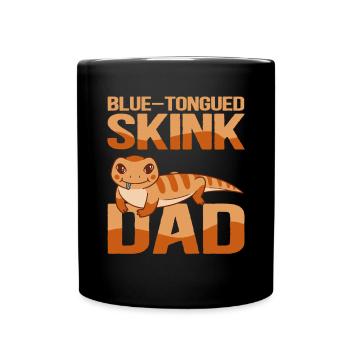 Bluetongued Skink Dad Blue Tongued Skink Gift - Full Colour Mug - black - Front