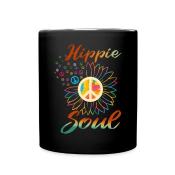 hippie seele - Tasse einfarbig - Schwarz - Vorne