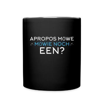 Speaking of seagull Möwie Noch een Moin Northern Germany - Full Colour Mug - black - Front