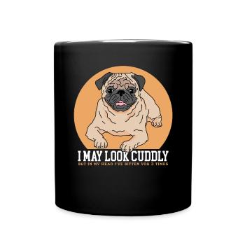 Pug Dog Dog Owner Dog Owner Gift - Full Colour Mug - black - Front