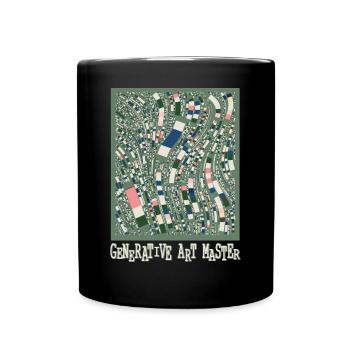 Generativer Kunstmaster-Programmierbildcode - Tasse einfarbig - Schwarz - Vorne