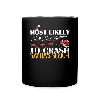 Most likely, the sled will crash - Full Colour Mug - black - Front