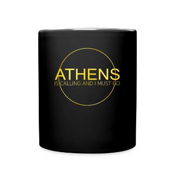 Athen Spruch - Tasse einfarbig - Schwarz - Vorne