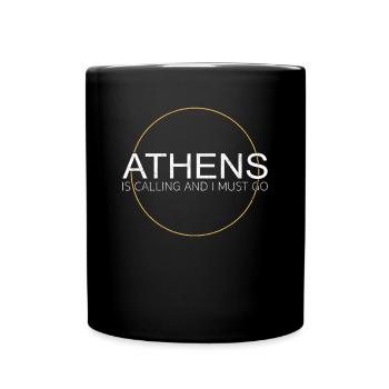 Athen Spruch - Tasse einfarbig - Schwarz - Vorne