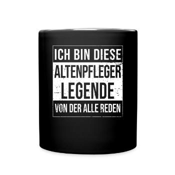 Pflegefachmann Geburtstag geboren Legende - Tasse einfarbig - Schwarz - Vorne