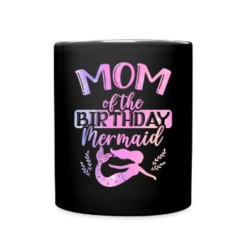 Maman De L’Anniversaire Sirène Mythique Créature Fin - Mug uni - noir - Devant