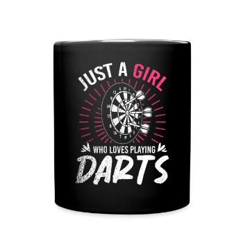 Juste une fille qui aime jouer au Darts Disc Club - Mug uni - noir - Devant