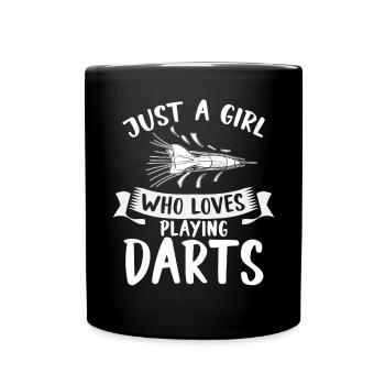 Juste une fille qui aime jouer au Darts Disc Club - Mug uni - noir - Devant